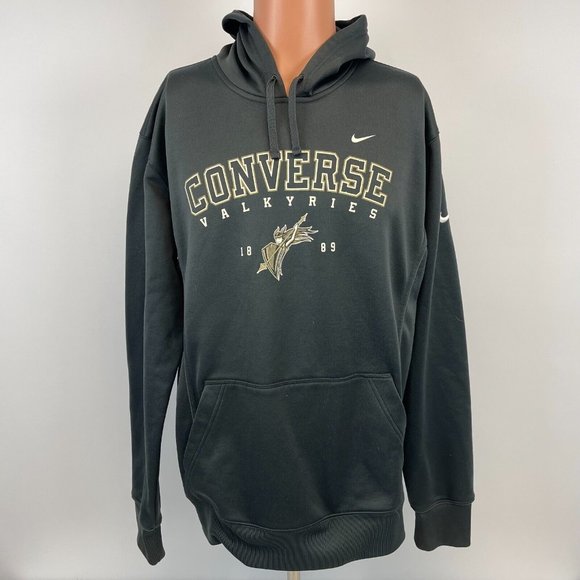 Nike Converse University Valkyries Therma Hoodie Sweatshirt NCAA College Grey M - Picture 2 of 5